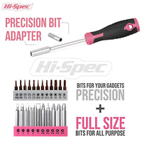 1 x RAW Customer Returns Hi-Spec 58 pc. tool case pink with 8V USB cordless screwdriver for women. Tool case filled for household DIY repairs and maintenance. Tools for women  - RRP €62.99