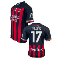 1 x RAW Customer Returns Official Milan Replica Shirt by Rafael LEAO 10, Home Model Season 2023 2024, Red, Black, Adult, Boy, Child, 100 Polyester, Size 10 Years - RRP €40.9