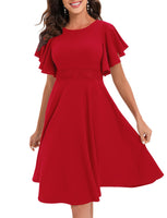 1 x RAW Customer Returns Gardenwed evening dresses elegant for wedding festive dresses for women plus size cocktail dress women s dress women s elegant ball dress with sleeves red 2XL - RRP €40.58