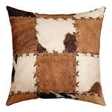 1 x RAW Customer Returns Pack of 4 Cowhide Cushion Covers 40x40 Christmas Cowhide Print Throw Pillow Covers Brown Farm Animal Cushion Covers Cowboy Western Cow Print Decor Square Pillow Cases for Sofa Couch Bed - RRP €22.19