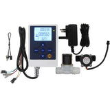 1 x RAW Customer Returns Water Flow Meter LCD Display Controller G1 2 Water Hall Sensor Flow Meter Counter 1-30L min G1 2 Solenoid Valve Normally Closed N C DC 12V Power Adapter - RRP €78.65