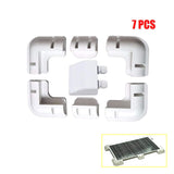 1 x RAW Customer Returns SARONIC 6 Pieces White Rectangle Solar Panel Mounting Bracket Without Corner Bracket for Boats, Caravans, RV - RRP €29.99