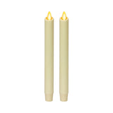 1 x RAW Customer Returns Luminara Flameless Taper Candles 2-Pack, Ivory White 9.75-Inch Flickering Flame Real Wax LED Battery Operated Candles - RRP €35.0