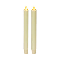 1 x RAW Customer Returns Luminara Flameless Taper Candles 2-Pack, Ivory White 9.75-Inch Flickering Flame Real Wax LED Battery Operated Candles - RRP €35.0