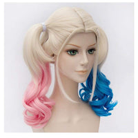 1 x RAW Customer Returns Wig for Harley Quinn Girls Kids Suicide Squad Pink and Blue With Two Ponytails for Women Ladies Girls Costume Party Carnival Cosplay Wigs 061A - RRP €18.14