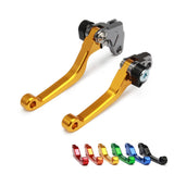 1 x RAW Customer Returns JFG RACING Motorcycle Brake Clutch Levers CNC Folding Pin for RM85 2005-2019 RM125 RM250 2004-2008 YZ80 YZ85 2001-2014 Motocross Gold - RRP €30.99