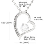 1 x RAW Customer Returns Ahnona - Heart Necklace, To My Daughter, Message from Mom, Birthday Gift for Her Daughter, Mother Daughter Gift - RRP €39.8