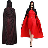 1 x RAW Customer Returns TIMESETL Halloween Cloak with Hood, 1.3m Black Red Double-Sided Hooded Cloak Vampire Costume Cloak Hood Reversible Cloak Unisex for Cosplay Halloween Costume Makeup Party Size - 1.3m - RRP €12.07