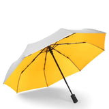 1 x RAW Customer Returns Atyhao Parasol Folding Waterproof Umbrella Portable 3 Folding Automatic Parasols Anti-sun Umbrella Yellow for Outdoor Travel - RRP €20.4