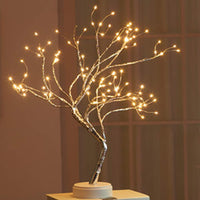 1 x RAW Customer Returns Bonsai Tree LED Christmas Tree Desk Lamp, Copper Wire Tree Lamp, 36 LED 108 LED for Bedroom Home Decoration - RRP €19.46