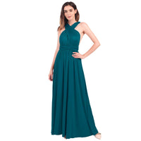 1 x RAW Customer Returns IMEKIS Women s Elegant Evening Dress Multiway V-Neck Off Shoulder Party Dress Sleeveless Halter Neck Maxi Dress Backless Summer Dress Festive Cocktail Dress Bridesmaid Wedding Ball Gown - RRP €40.44