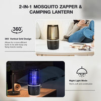 1 x RAW Customer Returns Mosquito Killer Lamp, Electric Mosquito Killer Lamp 4000mAh USB Rechargeable Fly Insect Trap 360 UV Electric Mosquito Killer Night Light Indoor Outdoor Powerful Attractive Night Light - RRP €30.99