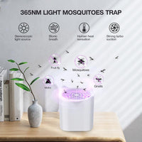 1 x RAW Customer Returns Insect killer, USB electric fly trap, mosquito trap mosquito lamp, mosquito killer lamp with light, fruit fly trap for kitchen indoor outdoor - RRP €15.12