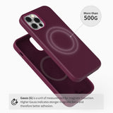 1 x RAW Customer Returns Sinjimoru 4-layer iPhone 12 12 Pro silicone case for MagSafe, magnetic cell phone case as iPhone protective case compatible with MagSafe accessories for iPhone 12 13 series. Silicone Case for MagSafe Wine Red - RRP €27.22