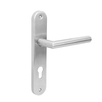 1 x RAW Customer Returns AwmnSrman door handles interior doors doorknob door fitting door handle set room door set 72MM-PZ-profile cylinder set of 3 modern stainless steel 6 doorknobs 6 long plates - RRP €34.99