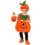 1 x RAW Customer Returns Toddler Pumpkin Halloween Carnival Costume Cosplay Set for Kids Boys Girls 18-24 Months, Orange  - RRP €18.96