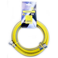 1 x RAW Customer Returns 2 m flexible gas hose 1 2 steel FF according to EN 15266 for UNIROLL hob kitchen - RRP €15.14