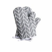 1 x Brand New Voarge 1 Pair Thick Oven Gloves, Heat Resistant, Heat Resistant Oven Gloves in Many Fun Designs Grey Geometry  - RRP €22.8