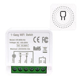 5 x RAW Customer Returns COLOROCK Smart Light Switch 2-Way WiFi Intelligent Mini 1 Gang DIY Light Switch Relay Module Smart Life Tuya App, Compatible with Alexa Echo and Google Home, 16A - RRP €50.3