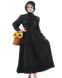 1 x RAW Customer Returns CR ROLECOS Vintage Medieval Dresses Long Sleeve A-Line Stand Collar Cocktail Dress Gothic Dresses Renaissance Dress L - RRP €48.89