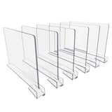 1 x RAW Customer Returns Worown 6 pieces 30 x 20 x 3.5 cm acrylic shelf dividers, transparent shelf dividers, acrylic shelf dividers for bookshelves, cabinets, kitchen cabinets, bathrooms - RRP €34.27