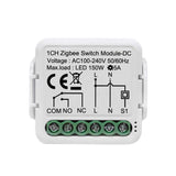 1 x RAW Customer Returns MHCOZY 1 Channel DC12V 24V AC100-240V Tuya Smart Life App Dry Contact Zigbee Smart Relay Switch Module for Alexa Google Home - RRP €22.9