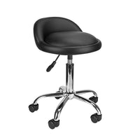 1 x RAW Customer Returns display4top Black Adjustable Rotating Rolling Cushion Tattoo Massage Hydraulic Salon Stool with Back, 5 Wheels - RRP €55.08