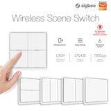 1 x RAW Customer Returns MOES ZigBee 12 Scene Wireless Switch, Wireless Push Button Switch, MOES ZigBee Hub Required, Switch Compatible with MOES Smart Life Tuya APP White, Battery Included  - RRP €24.12