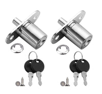 1 x RAW Customer Returns WANLIAN 2 pieces bolt lock sliding door lock cylinder 16 mm pressure cylinder lock cabinet lock furniture lock drawers desk wardrobe press piston lock - RRP €18.14