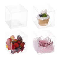 1 x RAW Customer Returns BENECREAT 30 Pack Folding Box Plastic Transparent Gift Box Sweet Chocolate Container for Wedding Birthday Party 9x9x9cm - RRP €13.72