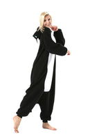 1 x RAW Customer Returns SimZoo Animal Onesies Costume Cosplay Pajamas Unisex Adult Carnival Halloween New Black Cat S 140-155CM  - RRP €28.61