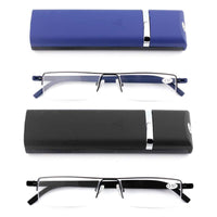 1 x RAW Customer Returns KoKoBin Ultra Light TR90 Reading Glasses for Men and Women Metal Frame Eyeglasses with Case and Cleaning Cloth 2pcs 1.25 Dioptres 2er Pack  - RRP €58.8