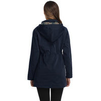 1 x RAW Customer Returns Summer Mae women s rain jacket, windbreaker, waterproof, hooded transition jacket with breathable lining for spring and summer, S, Navy - RRP €59.99