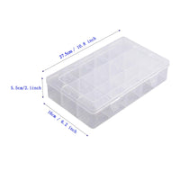 1 x RAW Customer Returns aufodara Storage Box Plastic Adjustable 15 Compartments Organizer Craft Supplies Storage for Washi Tape Jewelry Beads Craft Sorting Box with 12 Movable Partitions - RRP €13.32