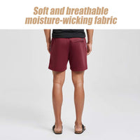 1 x Brand New MaaMgic Men s Pajama Shorts Casual Shorts Athletic Sports Shorts for Jogger Length - 14 CM, Burgundy, S - RRP €23.62