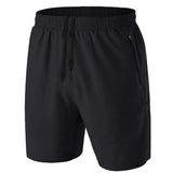 1 x RAW Customer Returns Men s Sports Shorts Quick-drying Sports Pants Lightweight with Zipper Pocket Black, EU-2XL US-XL  - RRP €22.99