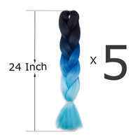 1 x Brand New Silk-co 5 pcs Braiding Hair Extensions - Synthetic Hairpieces 24 inches 500 g , Dark Brown  - RRP €18.0