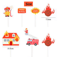 1 x RAW Customer Returns MEZHEN Fireman Cake Decoration Birthday Cake Decoration Figures Fire Engine Cake Topper Happy Birthday Children s Birthday Decoration Cake Birthday Decoration Cake Decoration Fireman Birthday Party A - RRP €15.12