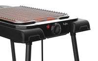 1 x RAW Customer Returns Electric standing barbecue with stainless steel grill, foldable, intensity regulator, easy cleaning - RRP €35.6