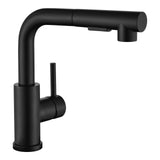 1 x RAW Customer Returns APPASO Kitchen Faucet Black, High Pressure Kitchen Faucet with Shower Extendable for the Kitchen, Single Lever Extendable Sink Faucet 1 Hole with Two Spray Functions 360 Swivel, Hot Cold - RRP €85.01