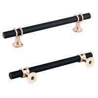 1 x Brand New KoKoBin Vintage Kitchen Handles Black Stainless Steel Furniture Handle Kitchen Cabinet Door Handles Drawer Handle Round Cabinet Handle Handles Furniture Door Handle Furniture Knobs 20 Pieces, Black Gold, Hole Spacing 128 mm  - RRP €24.0