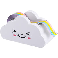 1 x RAW Customer Returns TOYANDONA Desktop Tape Dispenser Decorative Cartoon Cloud Tape Cutter with Rainbow Tape Cartoon Cloud Desk Stationery Accessories for Office School - RRP €11.89