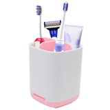 1 x Brand New Toothbrush holder for bathroom, minimalist plastic toothbrush cup, 3 slots, toothbrush organizer with non-slip base, multifunctional holder for electric toothbrush pink  - RRP €20.4