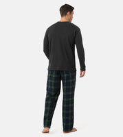 1 x RAW Customer Returns LAPASA Checked Men s Pajama Set with Pockets and Drawstring, Cotton Shirt Flannel Trousers Set M79, Microfleece M129 XL Multicolour - RRP €39.34