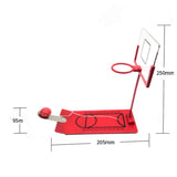 1 x RAW Customer Returns CRSUSUKJ Table Mini Basketball Shooting Game, Desktop Basketball Toy Mini Fun Basketball Game Toy for Girls Boys Children, Foldable Table Game Red  - RRP €18.14