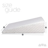 1 x RAW Customer Returns Millisard Wedge Pillow, Reading Pillow for Bed and Couch with Memory Foam, Comfortable and Firm Back Cushion, Mattress Wedge, Reflux Pillow - Washable Cover White  - RRP €57.1