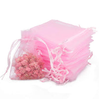 25 x Brand New jijAcraft Organza Gift Bags 13x18cm, 100PCS Organza Bags for Wedding Favors, Jewelry and Sweets Pink  - RRP €324.75