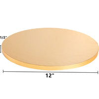 2 x RAW Customer Returns DEAYOU 8pcs Cake Plate Drum 12 Gold Round Cake Plates 13mm Thick Seamless Greaseproof Film Cake Cardboard Circles for Heavy or Multilayer Cakes Pastry Display Smooth - RRP €47.42