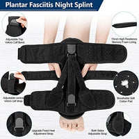 3 x RAW Customer Returns Upgrade Plantar Fasciitis Night Splint, Plantar Fasciitis Relief Brace, 3 Adjustable Straps Plantar Fasciitis Night Splint Relief Plantar Fasciitis, Foot Drop, Achilles Tendonitis, Day Night, Black - RRP €42.69