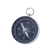 1 x RAW Customer Returns Alomejor Compass Portable Metal Pocket Compass Accurate Waterproof Silver Compass for Camping Hiking Outdoors - RRP €6.16